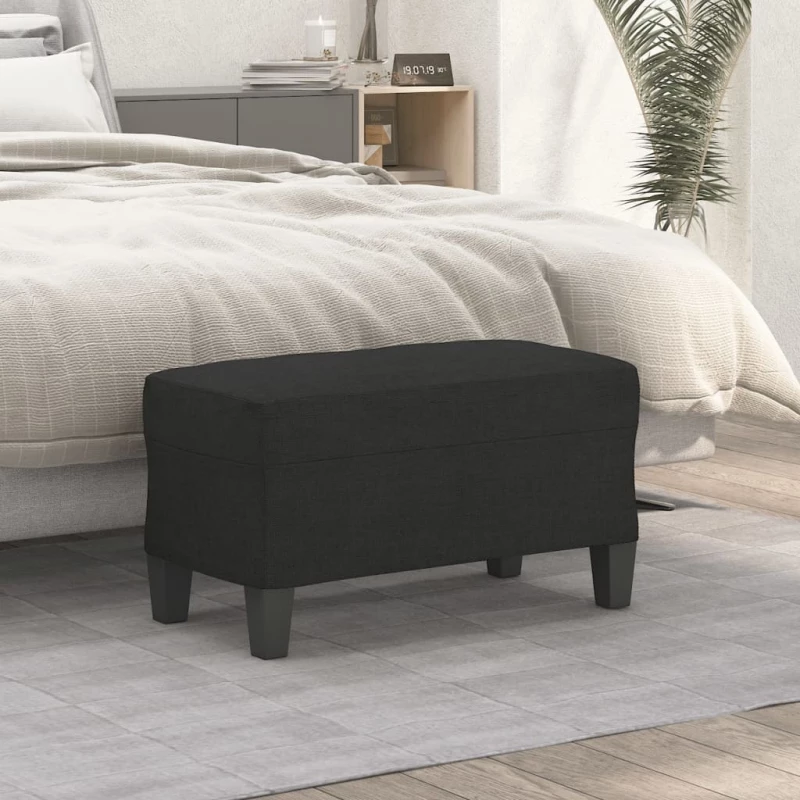vidaXL Πάγκος Μαύρος 70 x 35 x 41 εκ. Υφασμάτινος