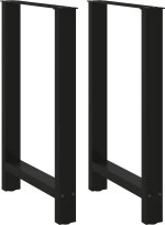 vidaXL Πόδια Τραπεζιού Μπαρ 2 τεμ. Μαύρα 60x(90-91) εκ. Ατσάλι