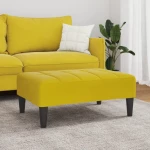 vidaXL Σκαμπό/Υποπόδιο Κίτρινο 77x55x31 εκ. Βελούδινο