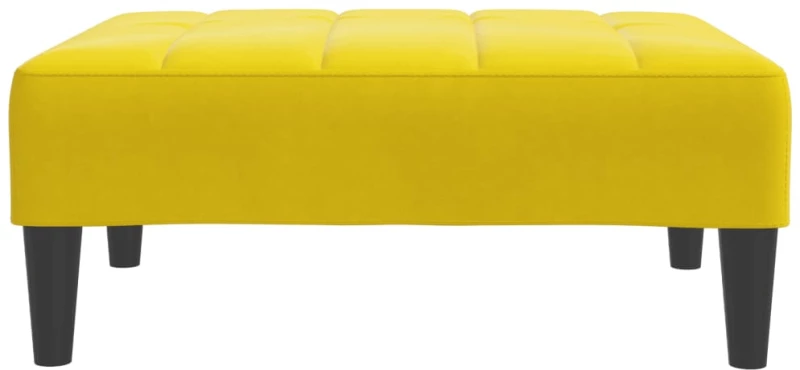 vidaXL Σκαμπό/Υποπόδιο Κίτρινο 77x55x31 εκ. Βελούδινο