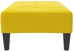 vidaXL Σκαμπό/Υποπόδιο Κίτρινο 77x55x31 εκ. Βελούδινο