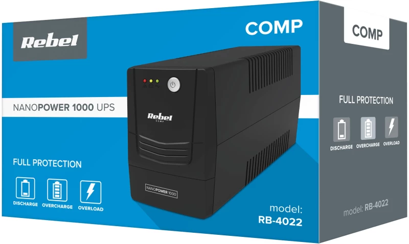 UPS Rebel Nanopower 1000 Offline 1000VA 600W 230V 50Hz