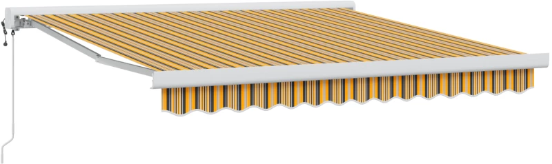 vidaXL Αυτόματη Ανασυρόμενη Τέντα Ριγέ 300x250 εκ.