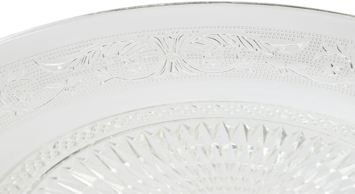 Επίπεδο πιάτο Home ESPRIT Διαφανές Κρυστάλλινο 33 x 33 x 9,4 cm