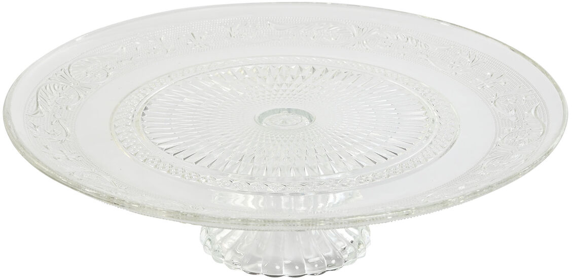 Επίπεδο πιάτο Home ESPRIT Διαφανές Κρυστάλλινο 33 x 33 x 9,4 cm