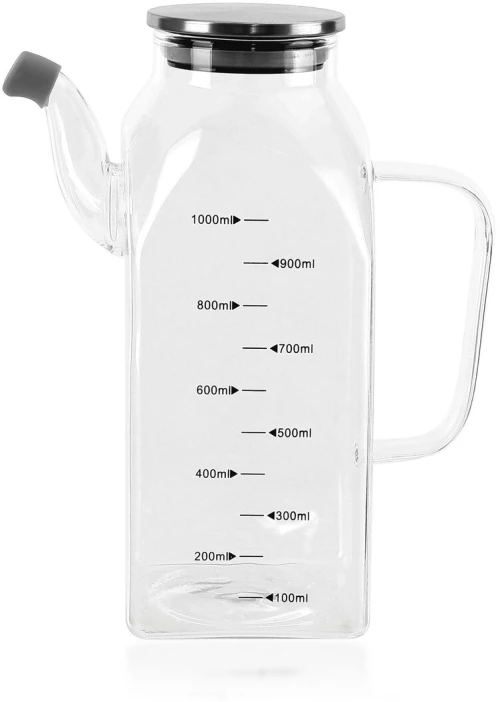Λαδιέρα La Mediterránea Διαφανές Ασημί Μέταλλο Βοροπυριτικό γυαλί 1 L (x6)