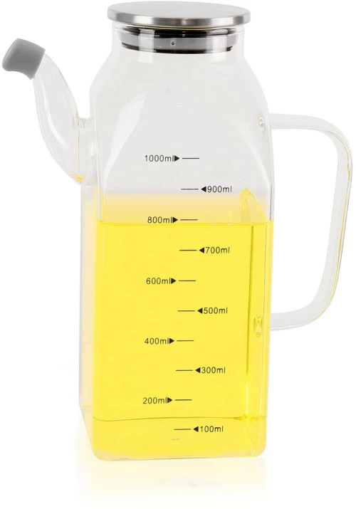 Λαδιέρα La Mediterránea Διαφανές Ασημί Μέταλλο Βοροπυριτικό γυαλί 1 L (x6)