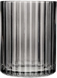 ESTIA ΠΟΤΗΡΑΚΙ ΜΠΑΝΙΟΥ ALIVIO ΓΥΑΛΙΝΟ ΑΝΑΓΛΥΦΟ 7.8x10cm ΜΑΥΡΟ