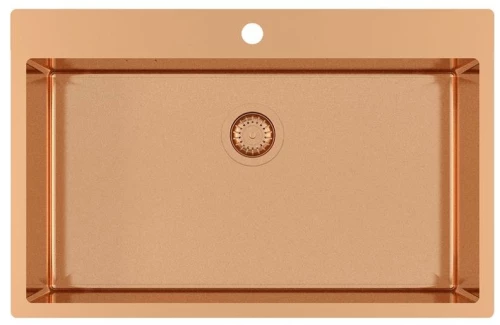 Helika Terra 100M Ένθετος Ανοξείδωτος Νεροχύτης 79x50.5mm PVD Copper