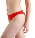 Blu4u Μαγιό Bikini Σλιπ "Solids" με Σχέδιο Χ στο Πλάι - Κόκκινο