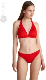 Blu4u Μαγιό Bikini Σλιπ "Solids" με Σχέδιο Χ στο Πλάι - Κόκκινο
