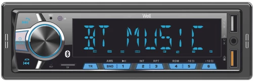 Well Ραδιόφωνο αυτοκινήτου με Bluetooth RADIO-CAR-AMIGO-WL