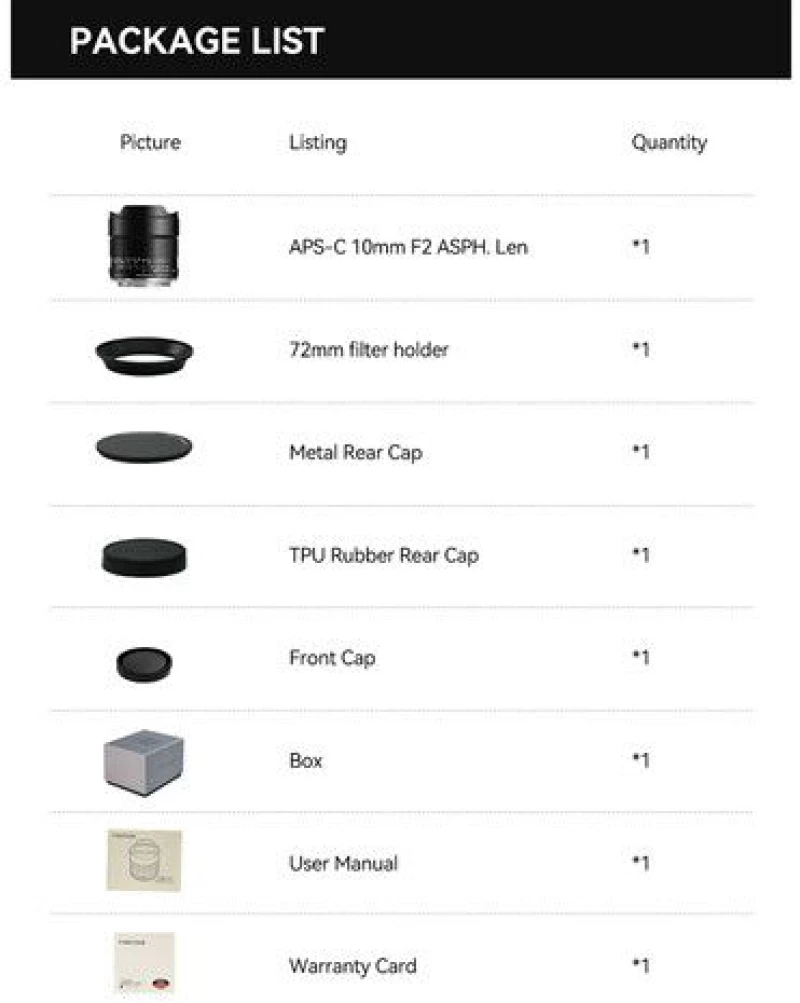 TTArtisan 10mm f/2.0 APS-C Φακός Για M43 Mount