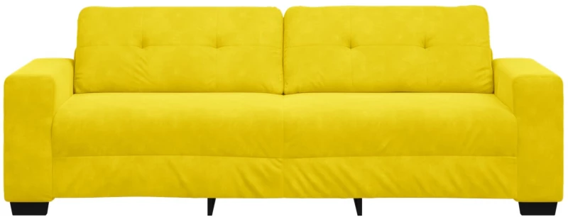 vidaXL Καναπές 3 Θέσεων Κίτρινος 180 cm Βελούδο