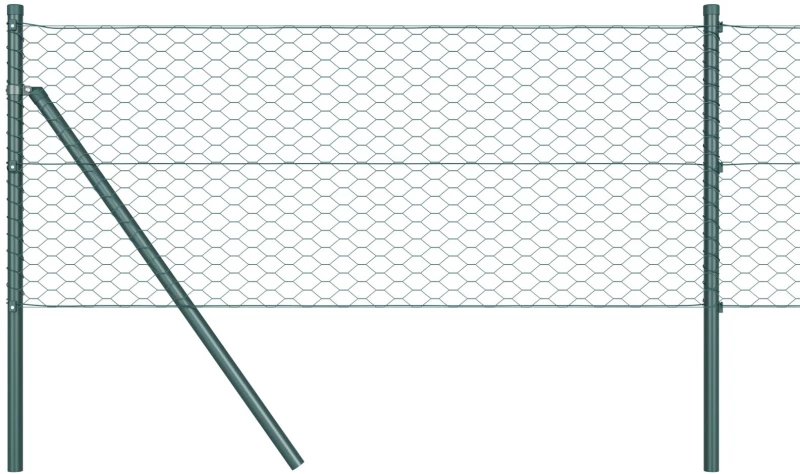 vidaXL Φράκτης Εξάγωνα Πράσινος 0.5x100 μ Μέταλλο