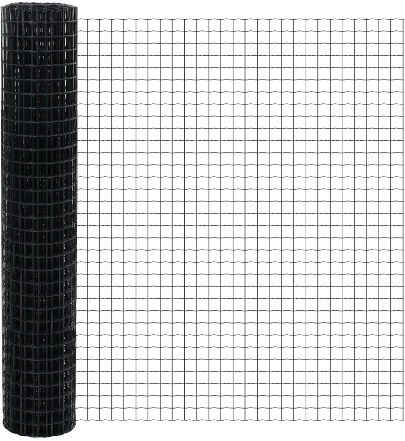 vidaXL Ευρωπαϊκή Περίφραξη με 10 U Posts Γκρι 1.6x10 μ Ατσάλι