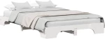 vidaXL Κρεβάτι Λευκό Ξύλο 140 x 190 cm Κρεβάτι Ορθογώνιο Μοντέρνο