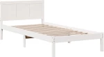 vidaXL Λευκό Κρεβάτι Πεύκου Λευκό Ξύλο 75 x 190 cm Ανθεκτικό