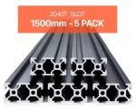 VEVOR 5PCS 59 in (1500 mm) T Slot 2040 Aluminum Extrusion Anodized Linear Rail