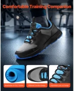 VEVOR Cross Training Shoes M Width Sneakers UK Size 12 Wide Toe Box Shoes Black