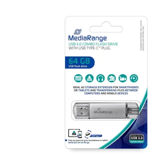 MediaRange USB Combo with Type-c 64GB USB 3.0 (MR937)