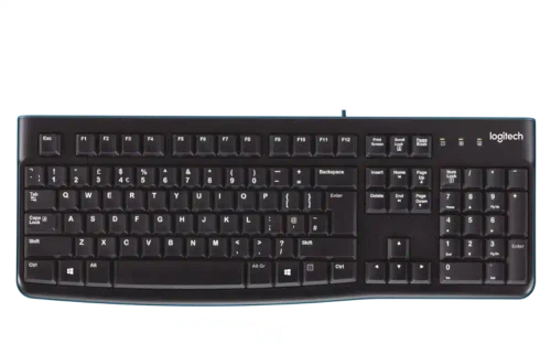 Ενσύρματο Πληκτρολόγιο Logitech Κ120 (EN/GR) Μαύρο