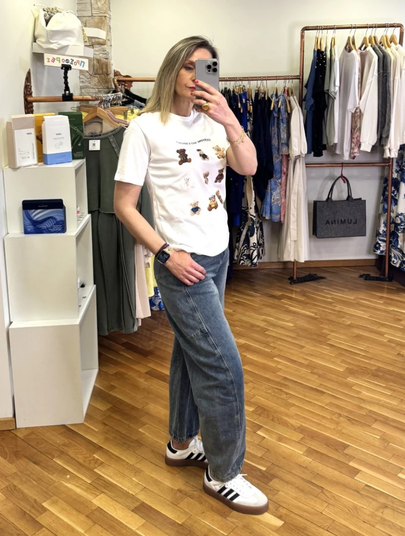 ΜΠΛΟΥΖΑ T-SHIRT TEDDY SOULMATE ΑΣΠΡΗ S750925A MONDE