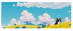 Gaming Mouse Pad με Αντιολισθητική Επιφάνεια 30x80cm Τοπίο με Γάτα
