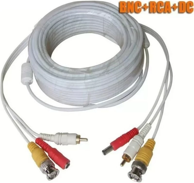 Καλώδιο CCTV με BNC Ήχο και Εικόνα 20μ 10337-30 Λευκό ΟΕΜ