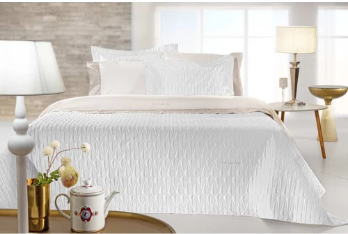 ΚΟΥΒΕΡΛΙ ΥΠΕΡΔΙΠΛΟ ΣΕΤ 3ΤΕΜ (RUBY WHITE) - GUY LAROCHE RUBY WHITE / 100% ΠΟΛΥΕΣΤΕΡ