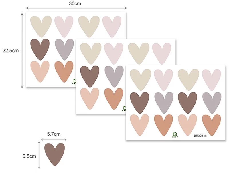 Sipo - Wall Stickers Boho Hearts