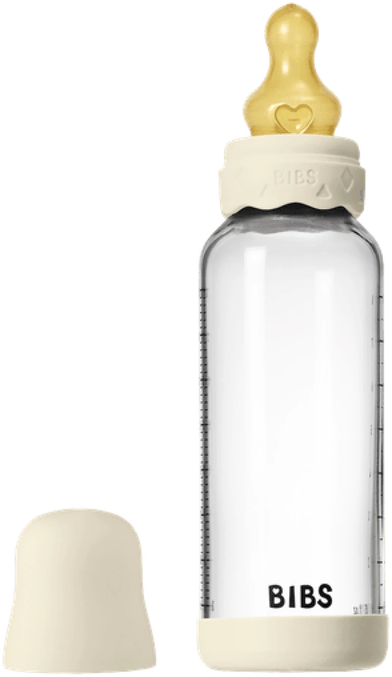 Bibs Ολοκληρωμένο Σετ Γυάλινο Μπιμπερό Latex Boheme Ivory 240ml