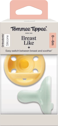 Tommee Tippee Ορθοδοντική Πιπίλα Σιλικόνης Breast Like LM 0-6Μ 2 τεμ.