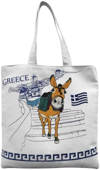 Τσάντα Βαμβακερή Τουριστική Γαϊδουράκι 40x40x10cm SummerTiempo 623185