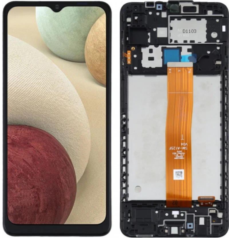 Γνήσια Οθόνη & Digitizer Samsung Galaxy A12 SM-A125F Μαύρο (Samsung Service Pack GH82-24491A)