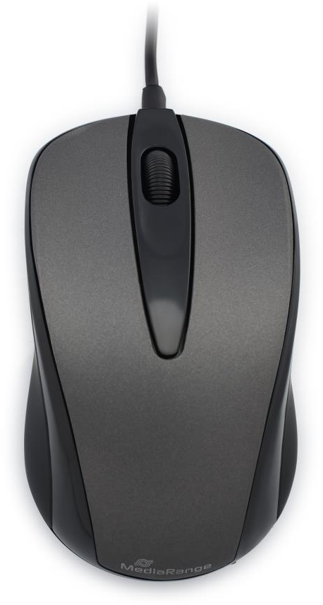 MOUSE USB OPTICAL BLACK/GREY/MROS201 MEDIARANGE