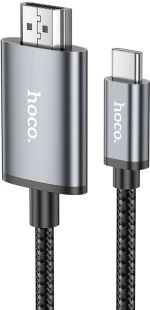 Καλώδιο σύνδεσης Hoco UA27 Type-C σε HDMI 4K 30Hz 2m Braided Μαύρο