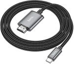 Καλώδιο σύνδεσης Hoco UA27 Type-C σε HDMI 4K 30Hz 2m Braided Μαύρο