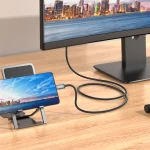 Καλώδιο σύνδεσης Hoco UA27 Type-C σε HDMI 4K 30Hz 2m Braided Μαύρο
