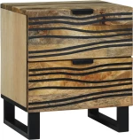 vidaXL Κομοδίνο 40x33.5x46 εκ. από Μασίφ Ξύλο Μάνγκο