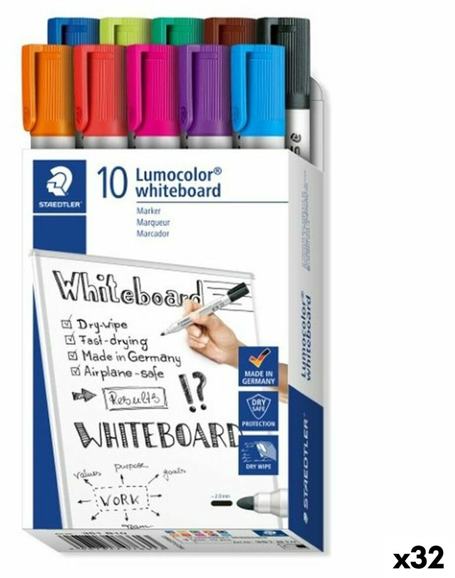 Σετ μαρκαδόροι Staedtler Lumocolor Πολύχρωμο Λευκή σανίδα (32 Μονάδες)