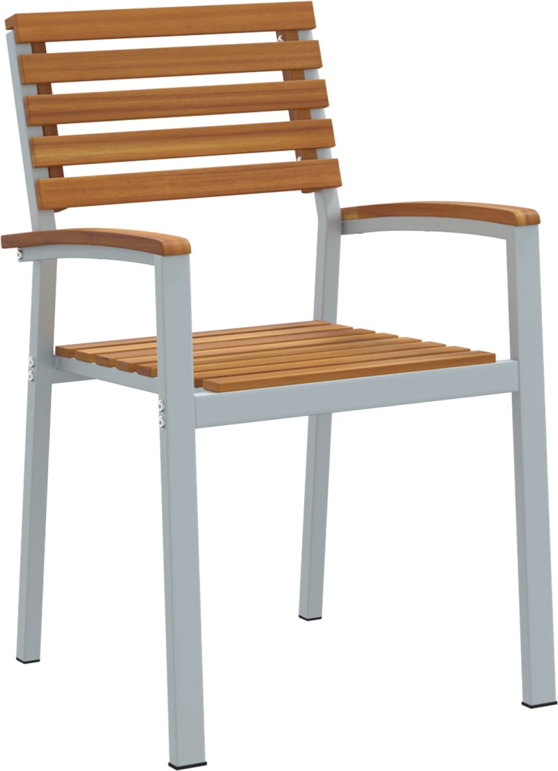 vidaXL Σετ Τραπεζαρίας Κήπου 5 Τεμαχίων Ξύλου Teak και Αλουμινίου
