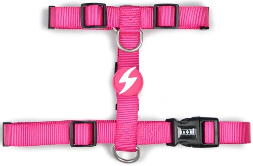 Σαμαράκι Σκύλου Dashi Solid Pink Back Harness Medium 2x42-69cm