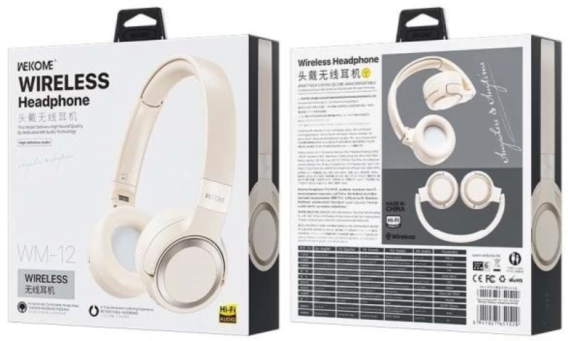 Headphones BT WK WM-12 White