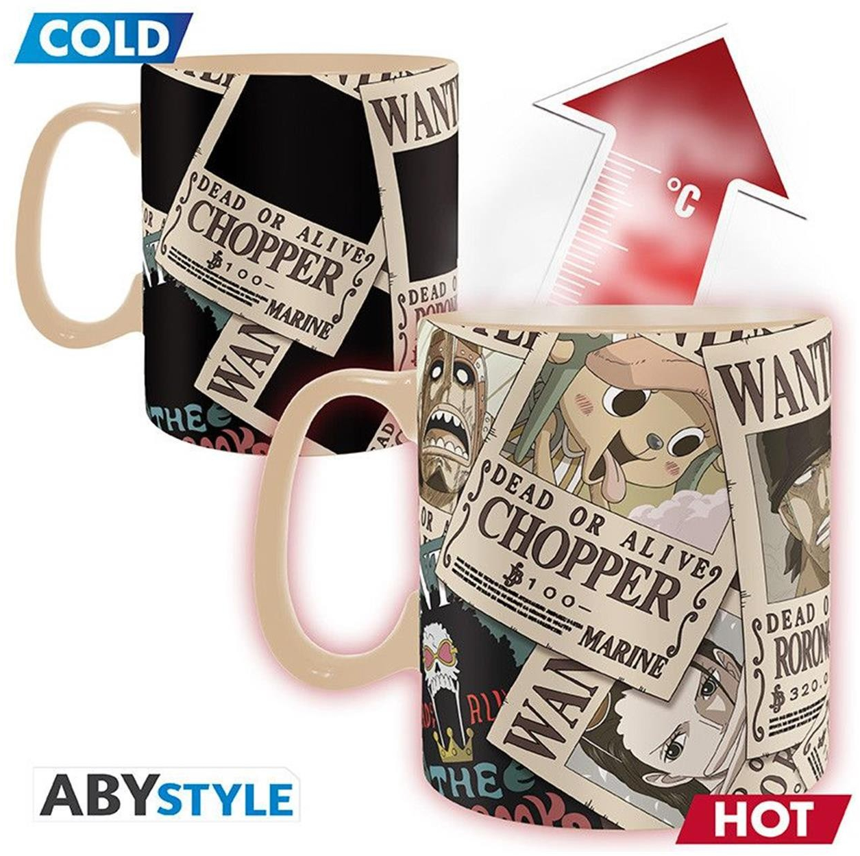 Abysse: One Piece - Wanted  Heat Change Mug (460ml) (ABYMUGA444)