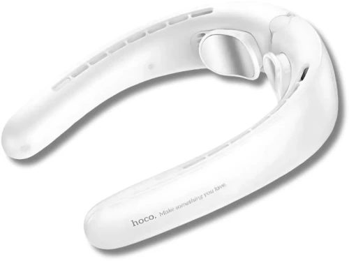 HOCO Επαναφορτιζόμενο Ανεμιστηράκι Λαιμού με USB - Λευκό HX23