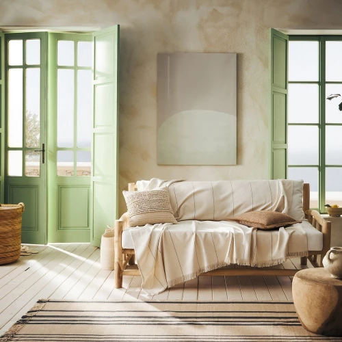 Ριχτάρι Izara 185/05 Διθέσιου Natural-Grey Gofis Home Two-seater 220x250cm 100% Βαμβάκι