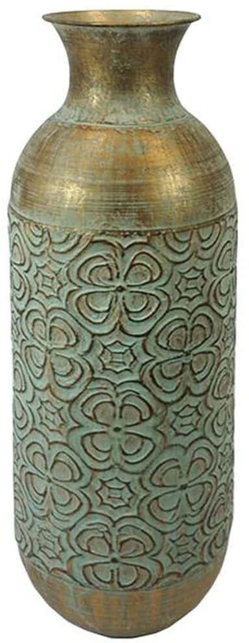 Βάζο 161-125-201 18x51cm Antique Gold Μέταλλο
