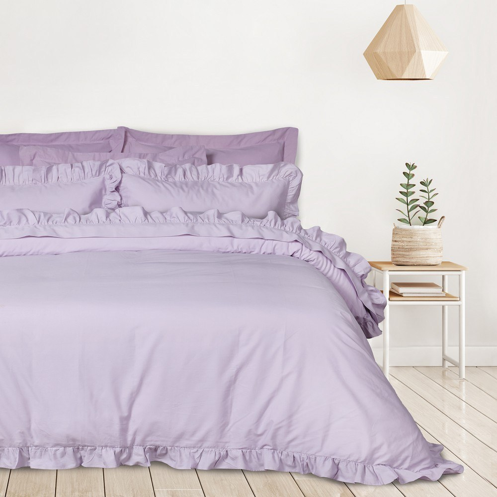 Σεντόνια Daily 3167 (Σετ 4τμχ) Lilac Das Home Queen Size 240x270cm 100% Βαμβάκι