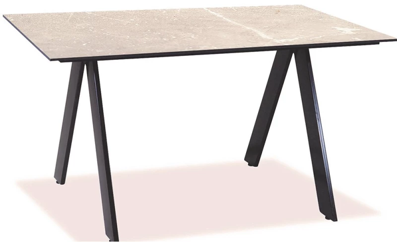 Τραπέζι Παραλ/μο Αλουμινίου Hpl 22513 120x80x75cm Beige-Black